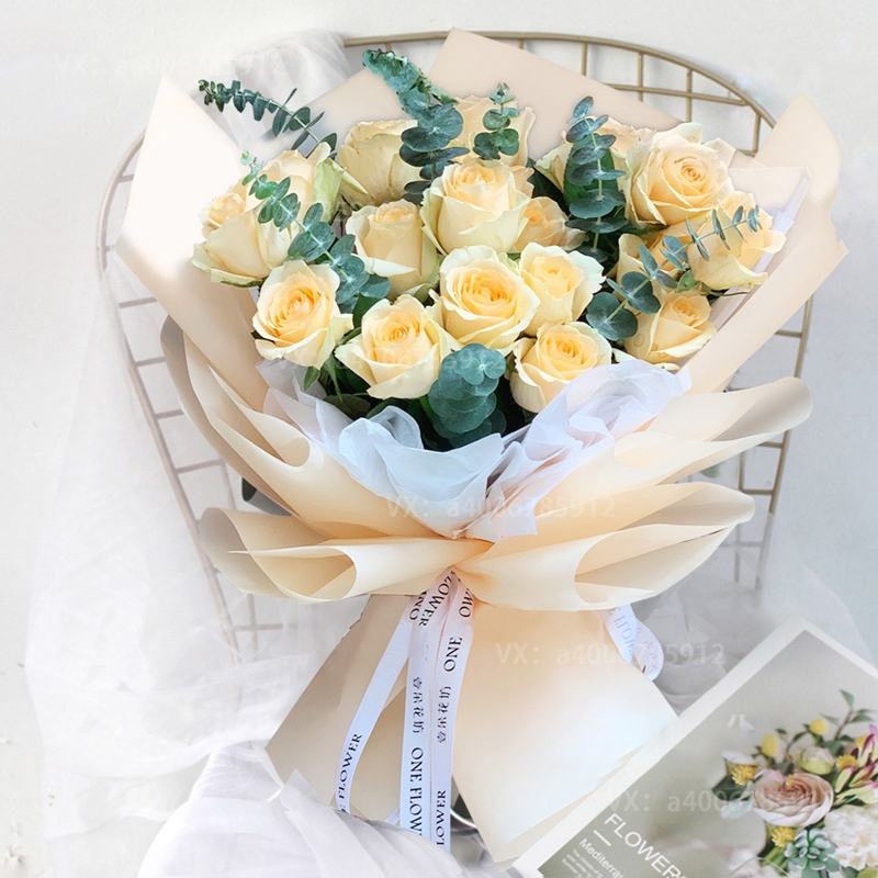 【我们的爱是首歌】19朵香槟玫瑰鲜花花束纪念日鲜花送男友送女友情人节鲜花鲜花店送花上门