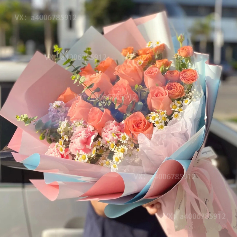 【美丽心情】11朵粉玫瑰3支康乃馨花束混搭鲜花母亲节教师节鲜花送妈妈送老师鲜花预订