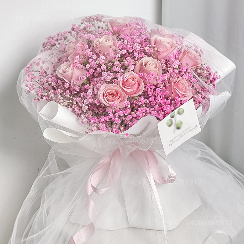 【爱意漫漫】11朵粉玫瑰送女友生日礼物表白鲜花玫瑰之约附近花店生日闺蜜鲜花花店送花上门