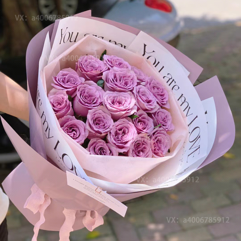 【无所替代】19朵紫玫瑰送女友生日礼物表白鲜花玫瑰花束生日鲜花网红网红花束花店送花上门