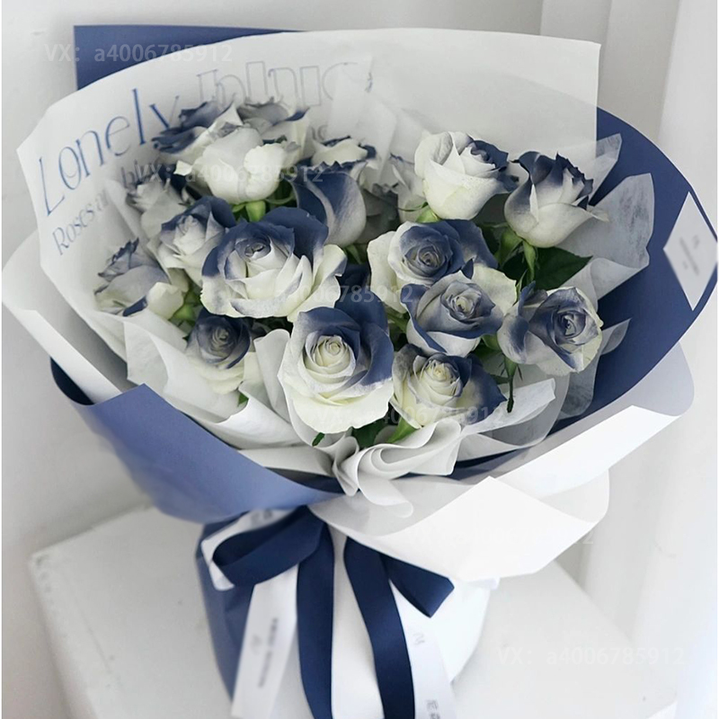 【绅士的品格】花店送花上门19朵马耳他蓝玫瑰生日礼物生日鲜花生日花束送男士送男友生日玫瑰花