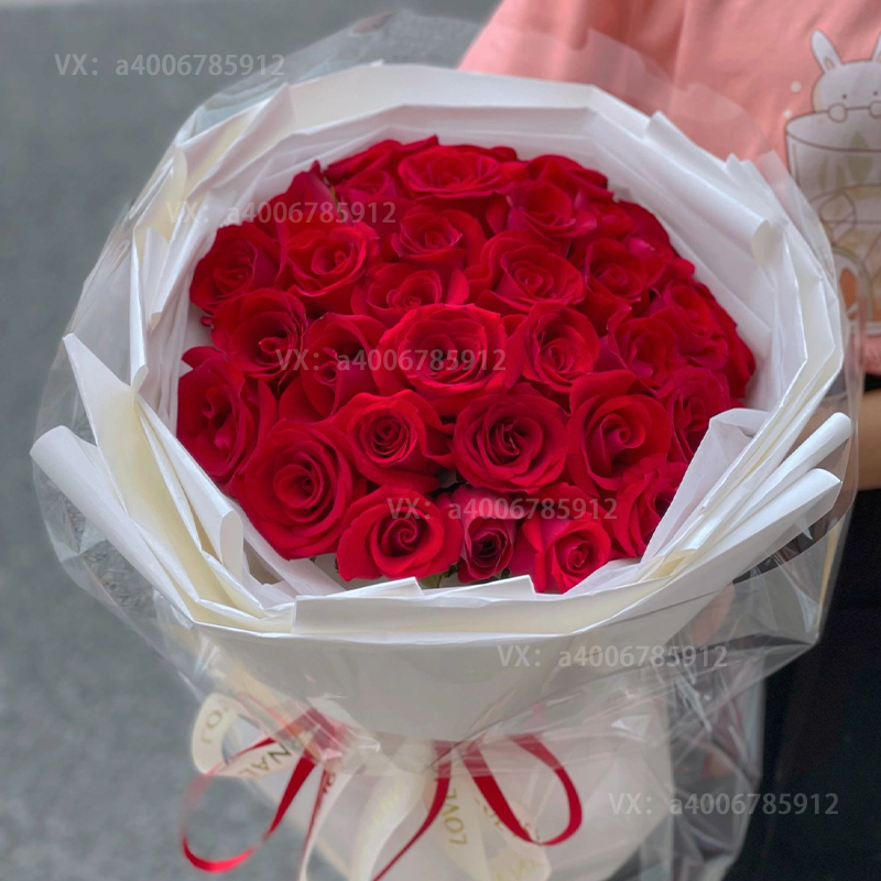 【温柔热烈】生日花束花店送花上门红玫瑰33朵花束送女友送老婆纪念日花束送闺蜜生日礼物高颜值