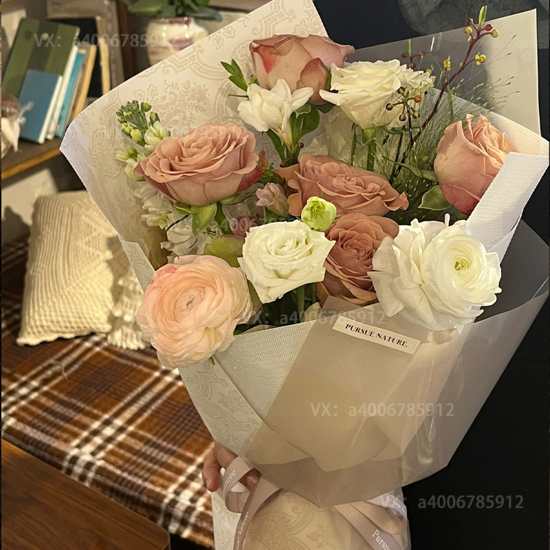 【盛夏的热情】花店送花上门9枝卡布奇诺玫瑰生日礼物生日鲜花送闺蜜送女友送男友