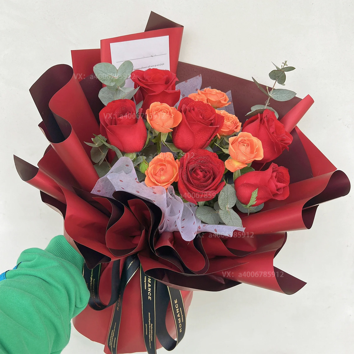 【新年仪式感小花束】6朵红玫瑰加橙芭比小束送爱人女朋友闺蜜男朋友生日鲜花花束花店送花上门
