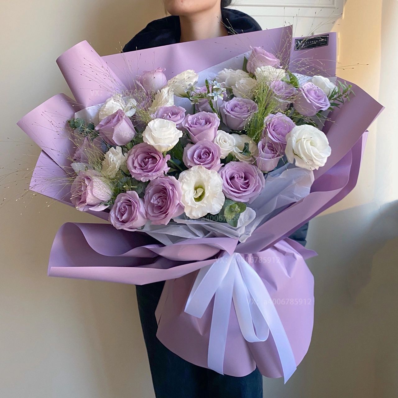 【浪漫如约而至】19朵紫玫瑰花束生日鲜花送女朋友花店送花上门