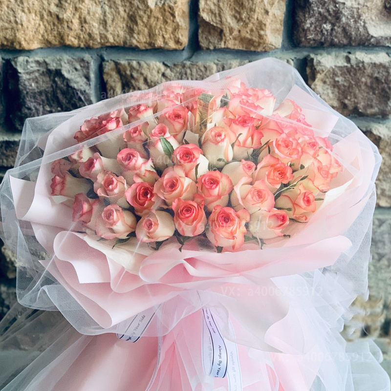 爱莎99朵【甘心被你俘虏】艾莎玫瑰仙女纱款送女生女神生日礼物表白鲜花花店送花上门