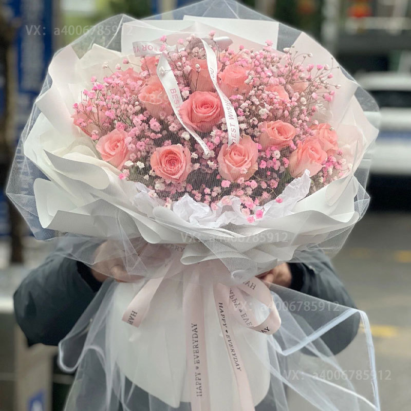 【温柔可待】19朵粉玫瑰送女友女神节生日鲜花鲜花玫瑰玫瑰之恋花店鲜花鲜花网红花店送花上门