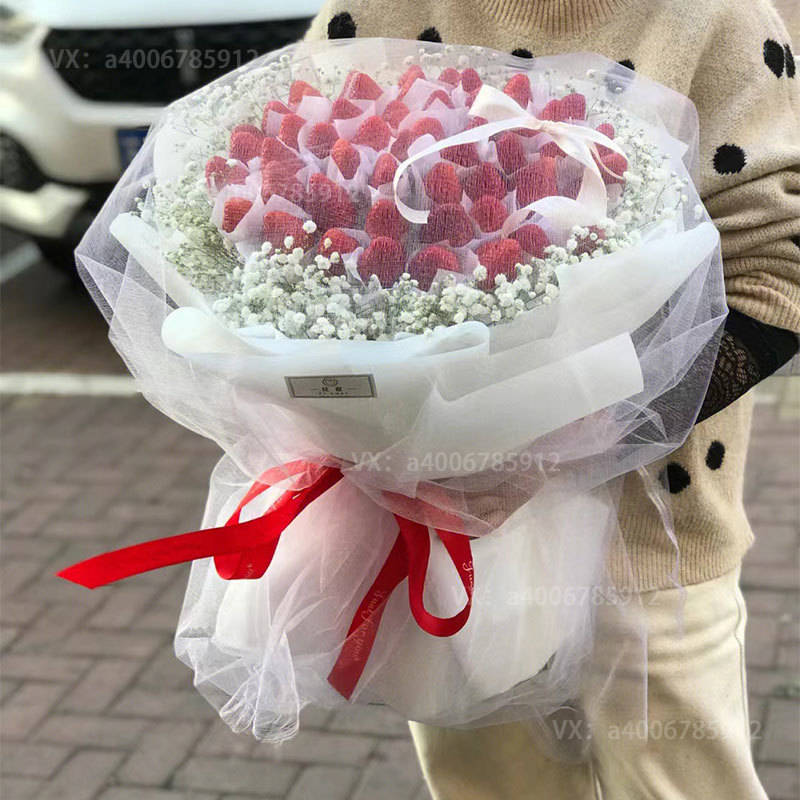 【长路漫漫 不能莓你】52颗草莓花束送女友生日礼物生日鲜花送闺蜜圣诞节鲜花店送花上门