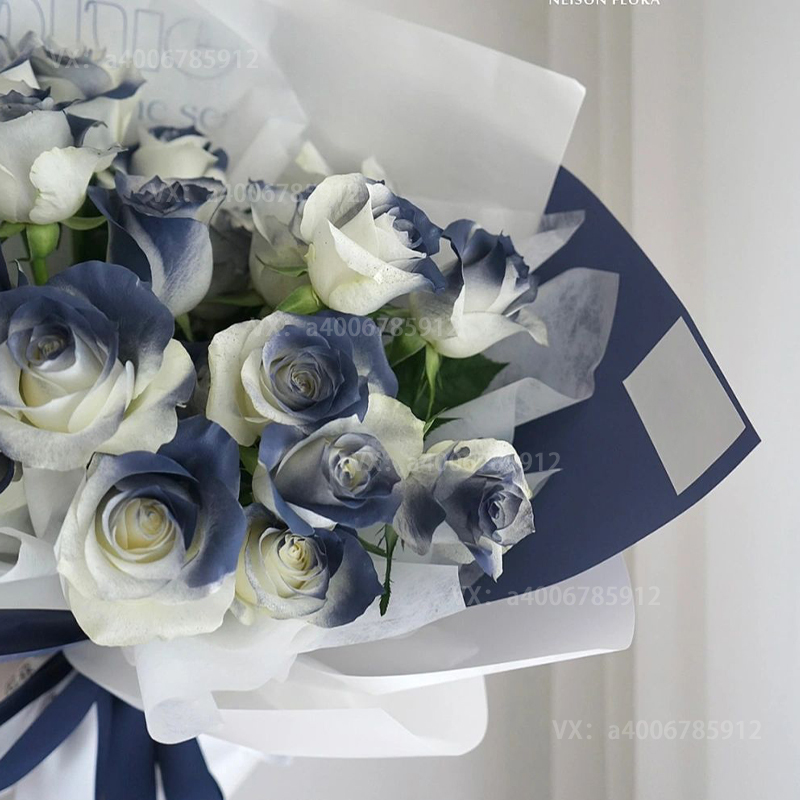 【绅士的品格】花店送花上门19朵马耳他蓝玫瑰生日礼物生日鲜花生日花束送男士送男友生日玫瑰花