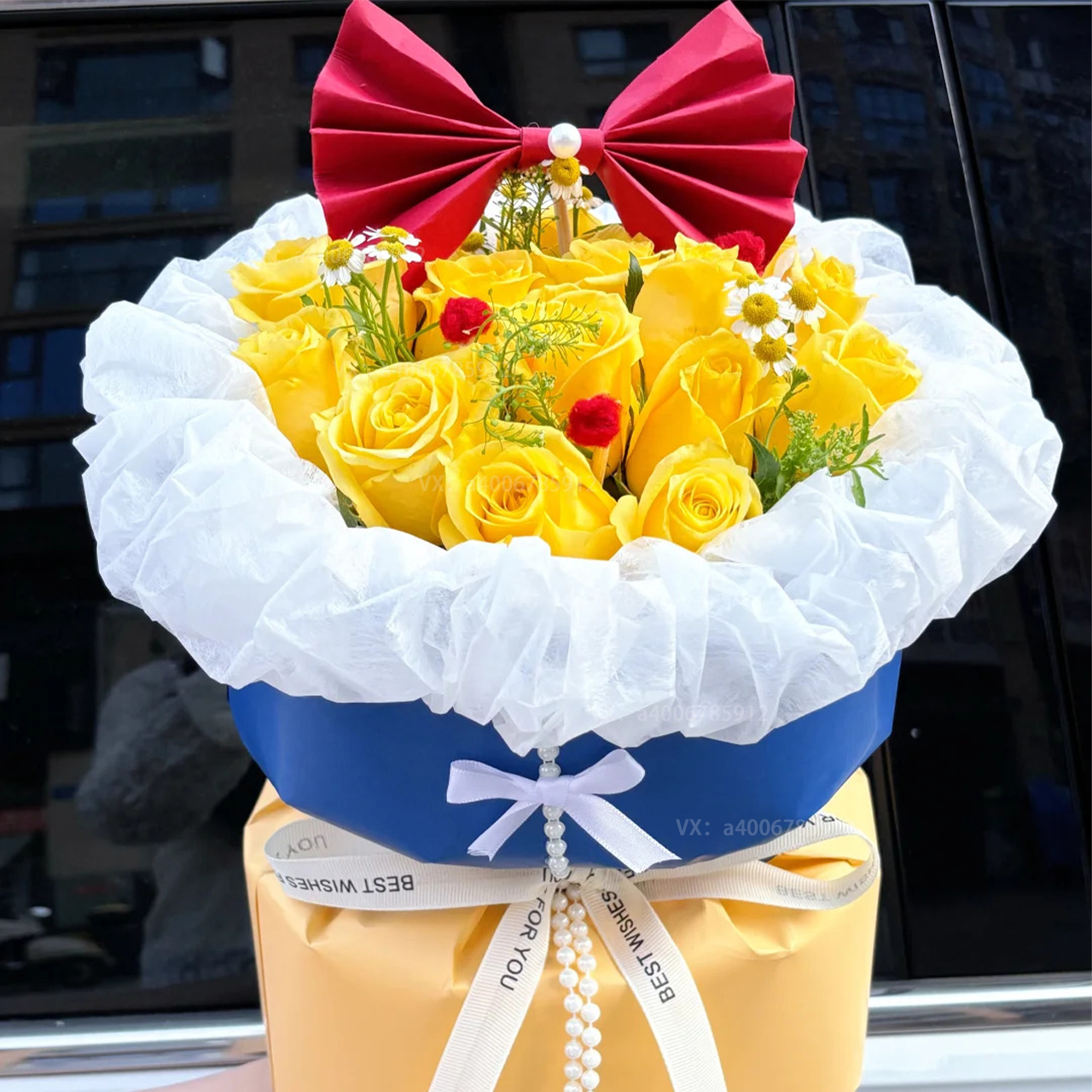【公主殿下的花】白雪公主花束六一儿童节花束19枝黄玫瑰花束童话花束送女友送闺蜜花店送花上门