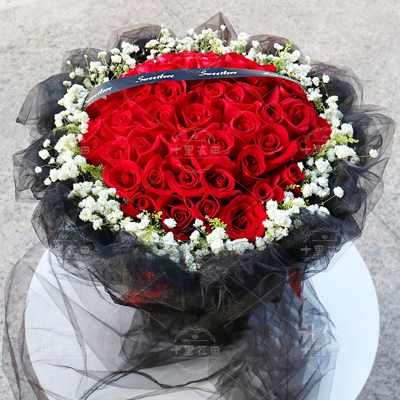 【幸福约定】33朵红玫瑰情人节鲜花生日鲜花浪漫鲜花玫瑰花店鲜花花束花店送花上门