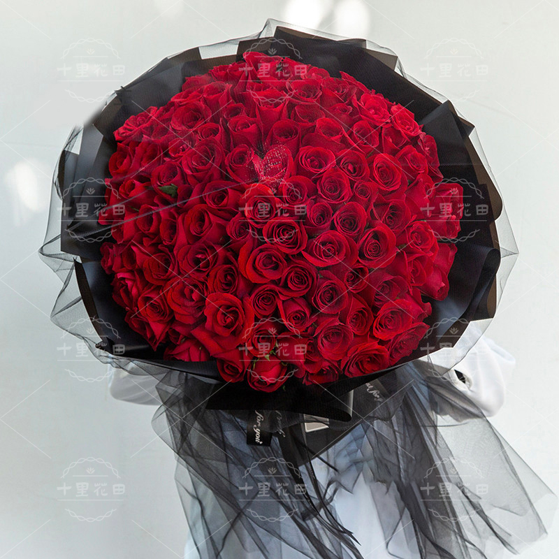 【海枯石烂】99朵红玫瑰花束新年礼物情人节鲜花生日鲜花送女友生日求婚鲜花花店送花上门