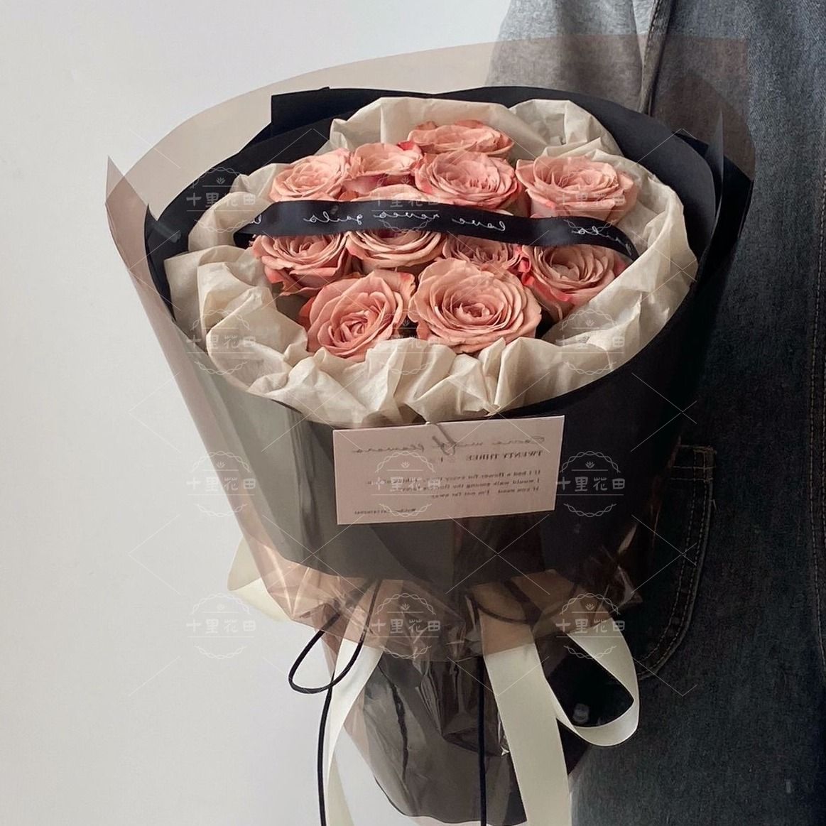 【花漾年华】11朵卡布奇诺玫瑰生日鲜花生日礼物送女友花店送花上门