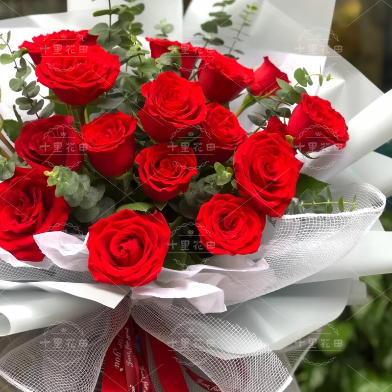 【余生有你足够】19朵红玫瑰花束女友生日鲜花玫瑰之恋送老婆情人节鲜花花店送花上门